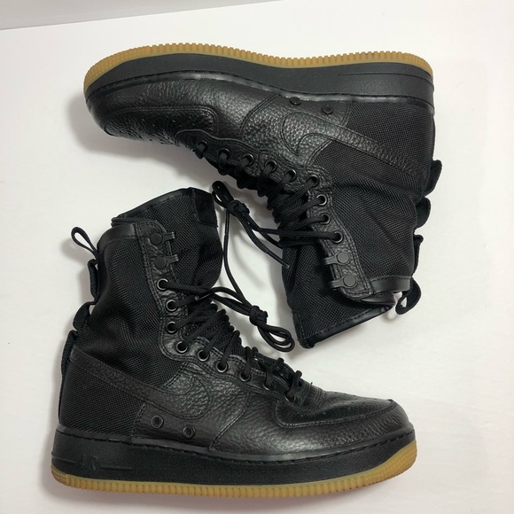 Nike SF AF1 # 864024 001 Black & Gum Bottom High - Picture 2 of 8